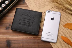 

Men Genuine Soft Leather Brand Wallets credit Cowhide Short Card holder Coin Purse Pockets Solid Color Short Purse