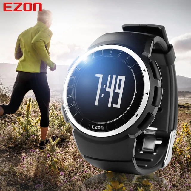 EZON-Montre de sport numérique étanche pour homme, montres
