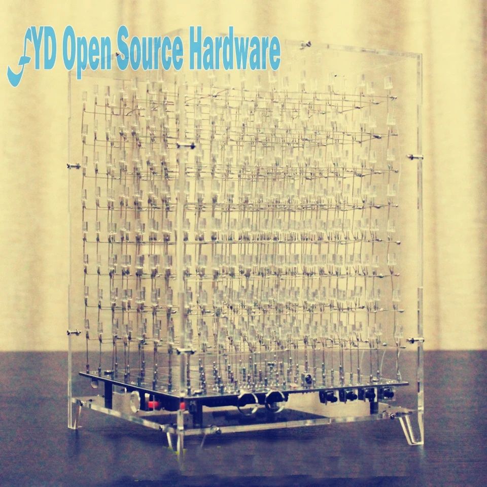 1 комплект 8x8x8 3D Светодиодная подсветка квадратный Сделай Сам светодиодный