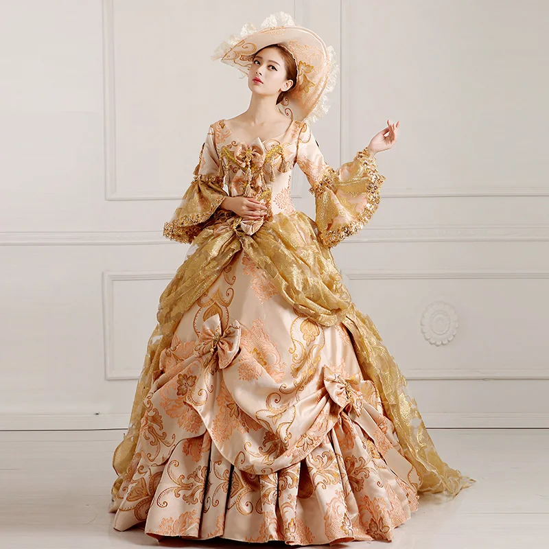 

Adult Women European Court Formal Stage Dress With Tail Pregnancy Dress Photography Cosplay Costumes For Women