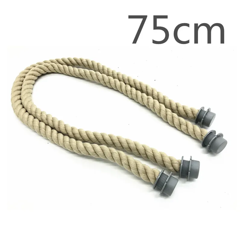 1 pair 75 cm natural and black rope handle free shipping fit for obag