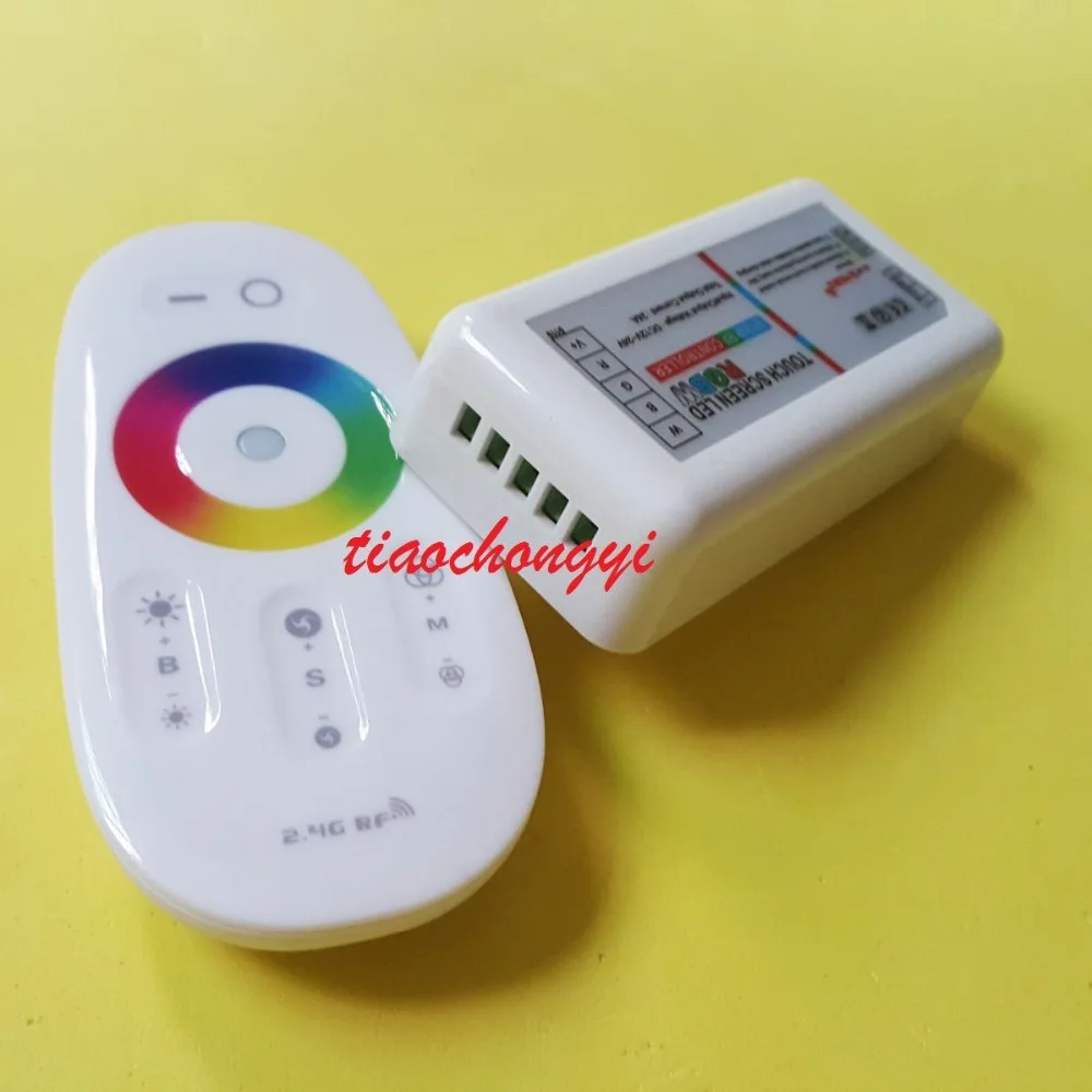 Remoto sem Fio Tela de Toque Controle Rgbw Rgbww Rgbcw 12v-24v 18a 2.4g Led Rgb 6 Controle remoto sem fio 2.4g, tela de