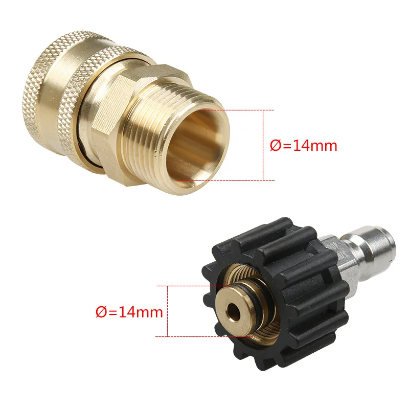 Латунный Соединительный адаптер M22 Мама+ 3/" быстроразъемный штекер высокого давления мойка автомобиля