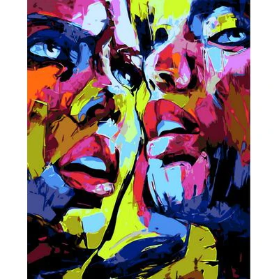 

Hero Portrait Multicolor Abstract Characters Printed Canvas Oil Painting Wall Picture Home Decor for Living Room