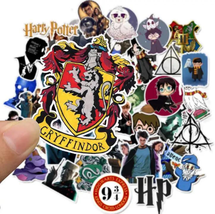 

50pc Pack Harrys Potters Stickers Set Stickers For Kids Luggage Skateboard Laptop Cartoon Movies Stickers For Children