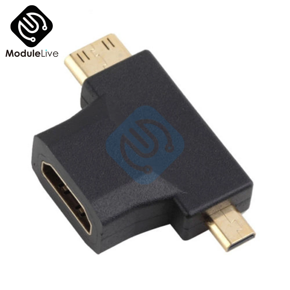 3 в 1 Micro Male Mini HDMI male to HDMI Женский Кабель адаптер конвертер для HDTV 1080 P HDMI кабели комбо