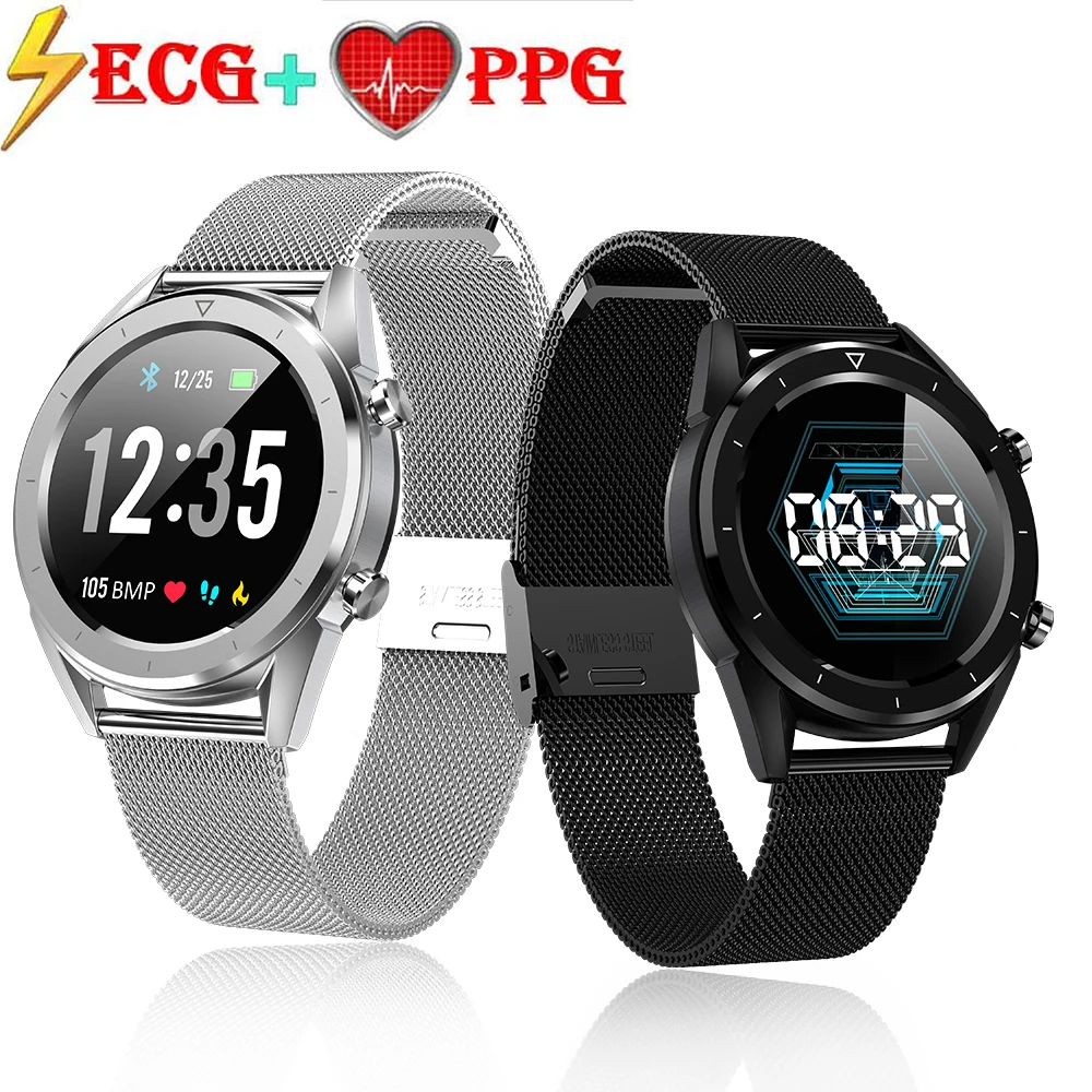

Slimy DT28 Smart Watch 1.54" NRF52832 Heart Rate Monitor Step Count Sedentary Reminder IP68 Waterproof Smartwatch with ECG PPG