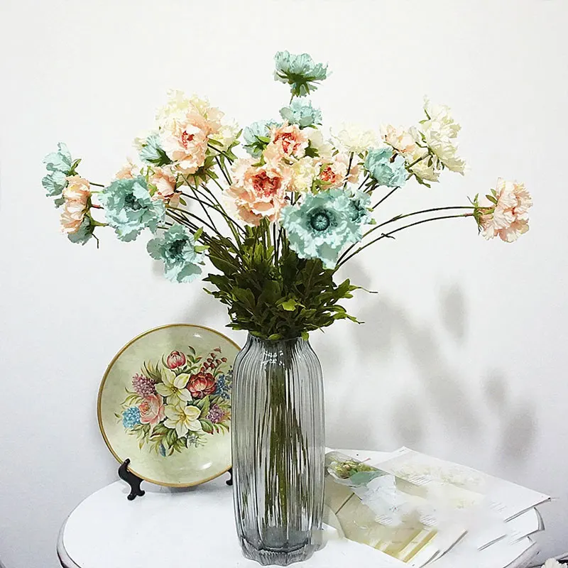 

Silk Artificial Chrysanthemum Flowers Bouquet Party Wedding Decoration Fake Flowers Fashion Home Decor Handmade DIY Flower