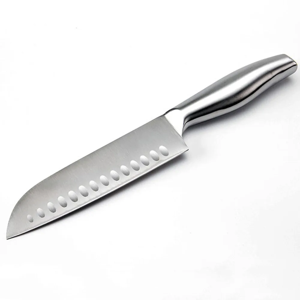 

Fruit Meat Slicer Mince Dice Full Slice Cut Cutlery Vegatable Pare Knife Chef Kitchen Kitchenware tang Fish culinary Santoku