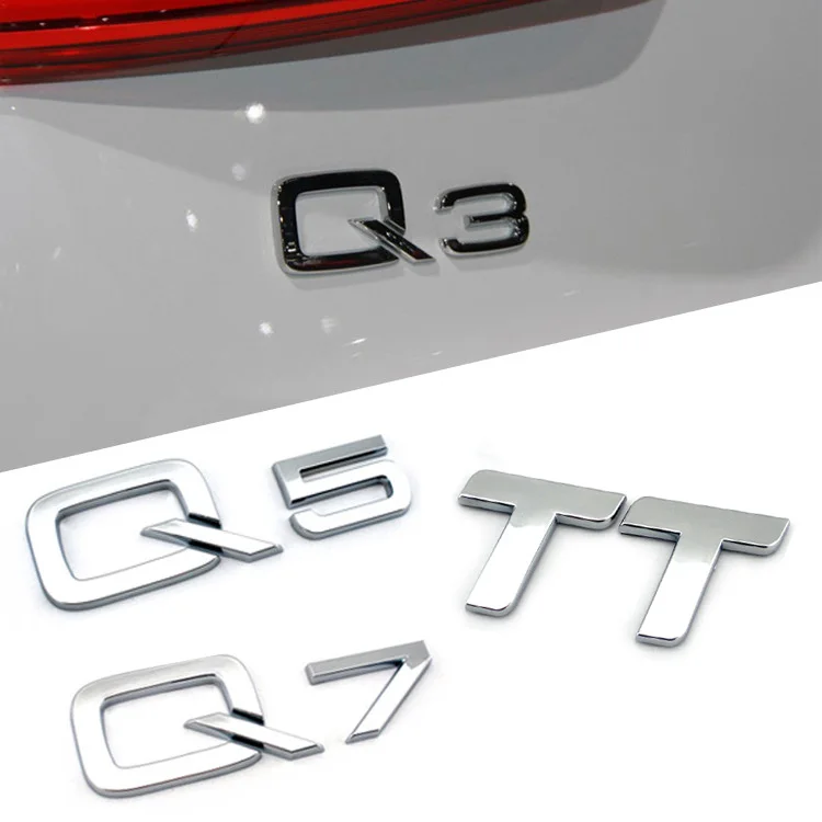 

ABS Sline car rear decoration emblem sticker for Audi Q3 Q5 Q7 TT