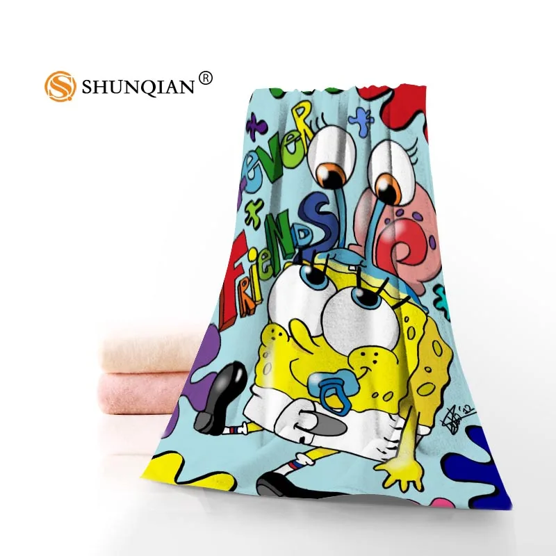 

Bath Towel Spongebob Printed Microfiber Beach Towel Adult Sport Drying Travel Towels Custom 35x75cm 70x140cm