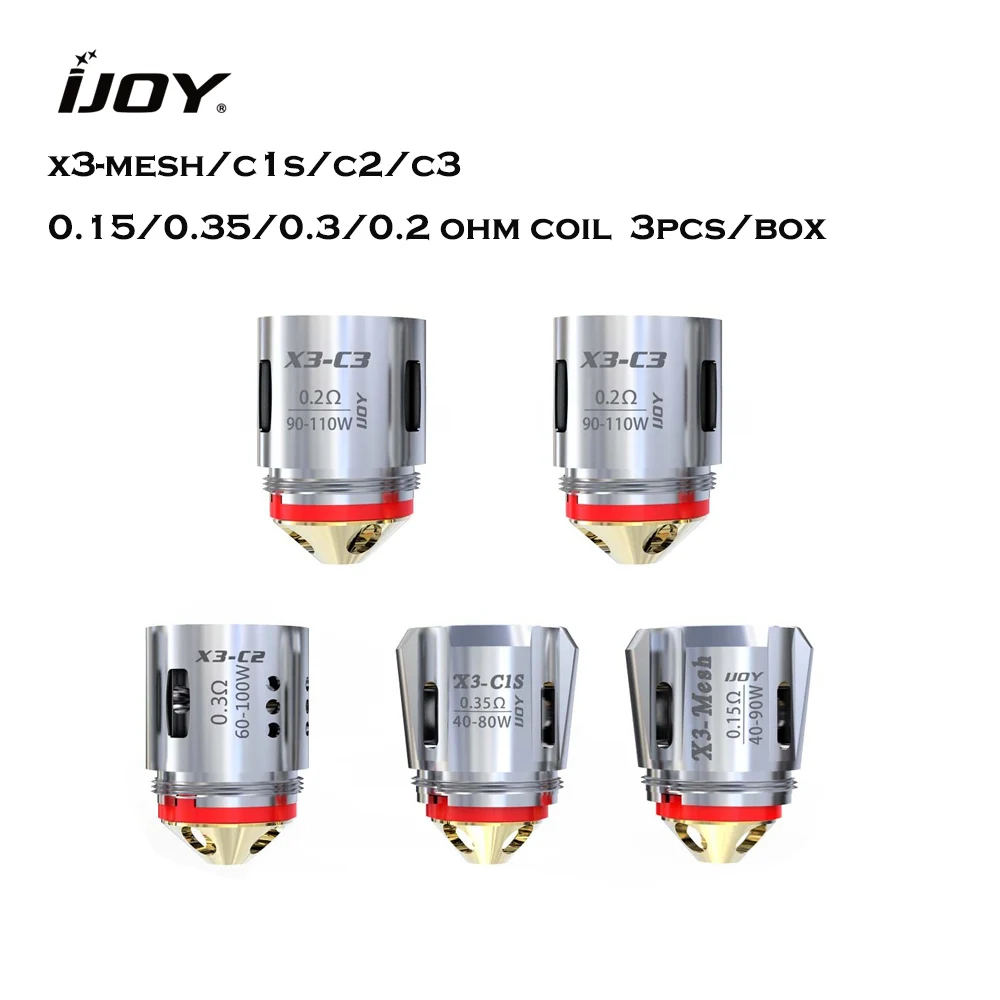 

Original 3-9pcs IJOY Replacement Coil X3-C1/C2/C3/C1S/Mesh DM-C1M/C2M/DM/MESH Electronic Cigarettes Head For Diamond Mini