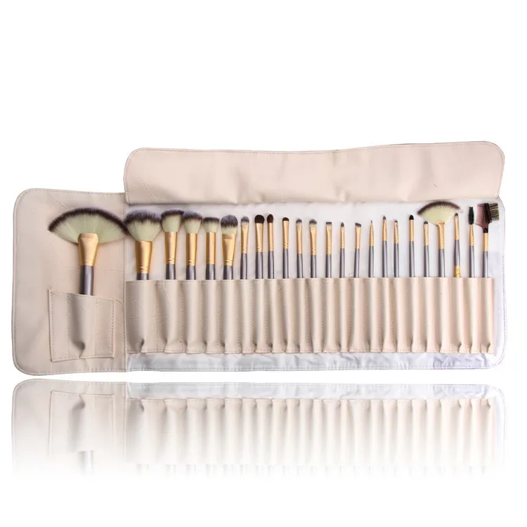 

CORATED 12/18/24pcs Rice white champagne Makeup Brushes make up brush Synthetic pinceaux maquillage pincel maquiagem