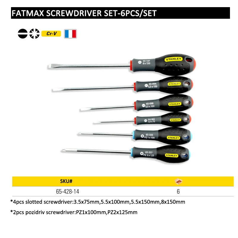 65-428-14 stanley screwdriver set 6pcs size