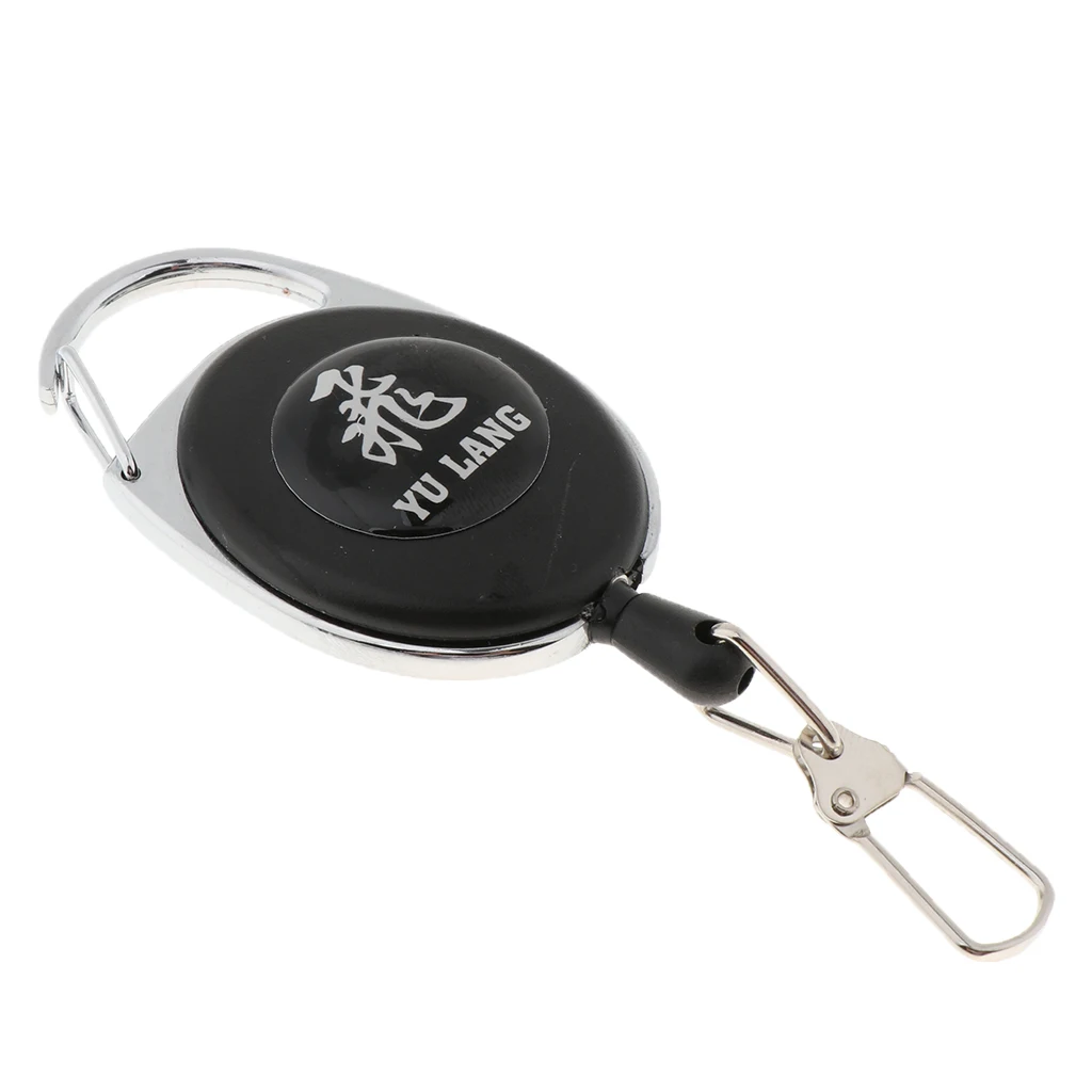 Perfeclan Outdoor Retractable Key Chain Badge Holder Ring Clip 17 inch Nylon Line Keychain Hiking Anti Lost Waist Belt Hook 