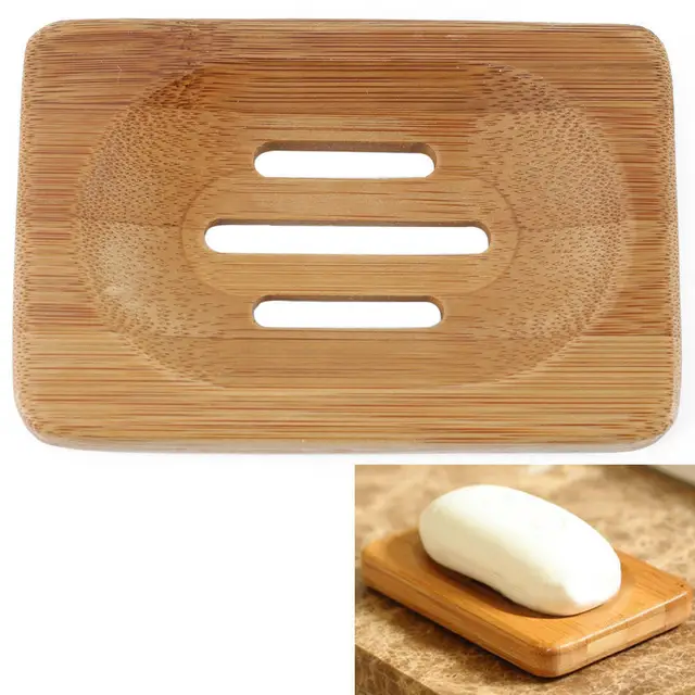 Holz Seifenschale Vorratsbehälter Dusche Bad Halter Platte ... Holz Seifenschale Vorratsbehälter Dusche Bad Halter Platte ...