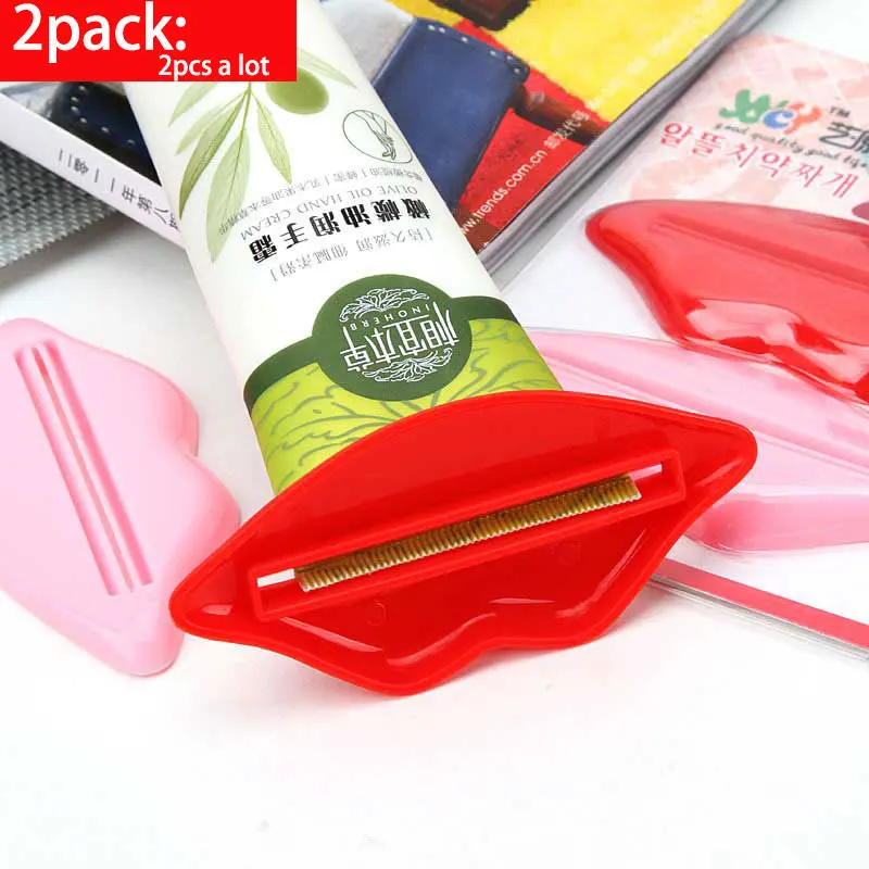 

2pcs a lot /vanzlife Korean lips toothpaste extrusion molding manual squeezing toothpaste multipurpose lazy toothpaste dispenser