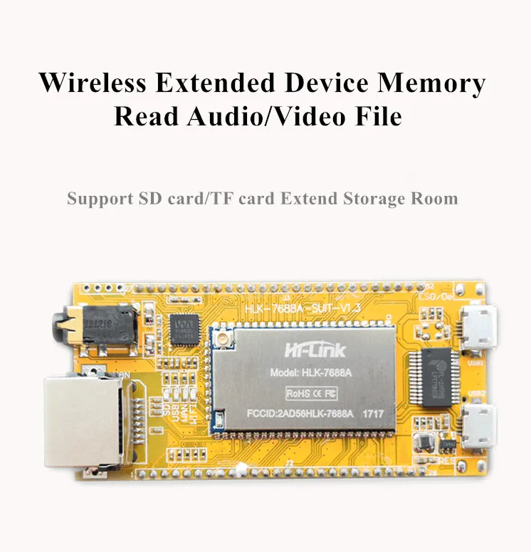 HLK-7688A-SUIT Wi-Fi портативный многофункциональный Deleopment Плата USB Расширенный плеер