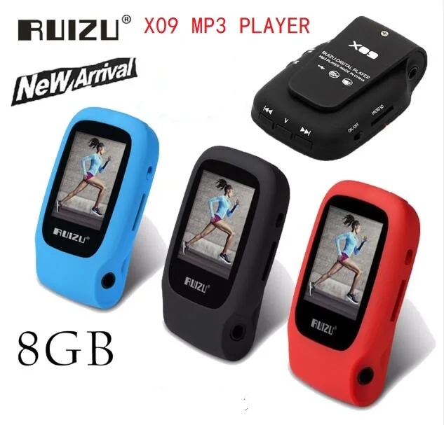 

Ruizu X09 Running Hifi Digital Sport Audio Screen MP3 Mini Clip Music Mp3 Player 8GB With Headphone Radio FM TF SD
