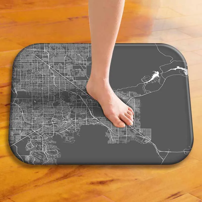 Classic Style Area Rug Geometric Printed Carpets Non-slip Kitchen Living Room Rug Bathroom Anti Sand Beach Mat For Badroon