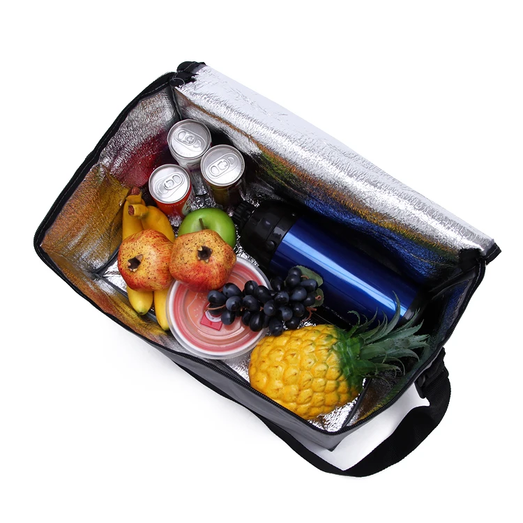 Silver Insulated Takeout Bag