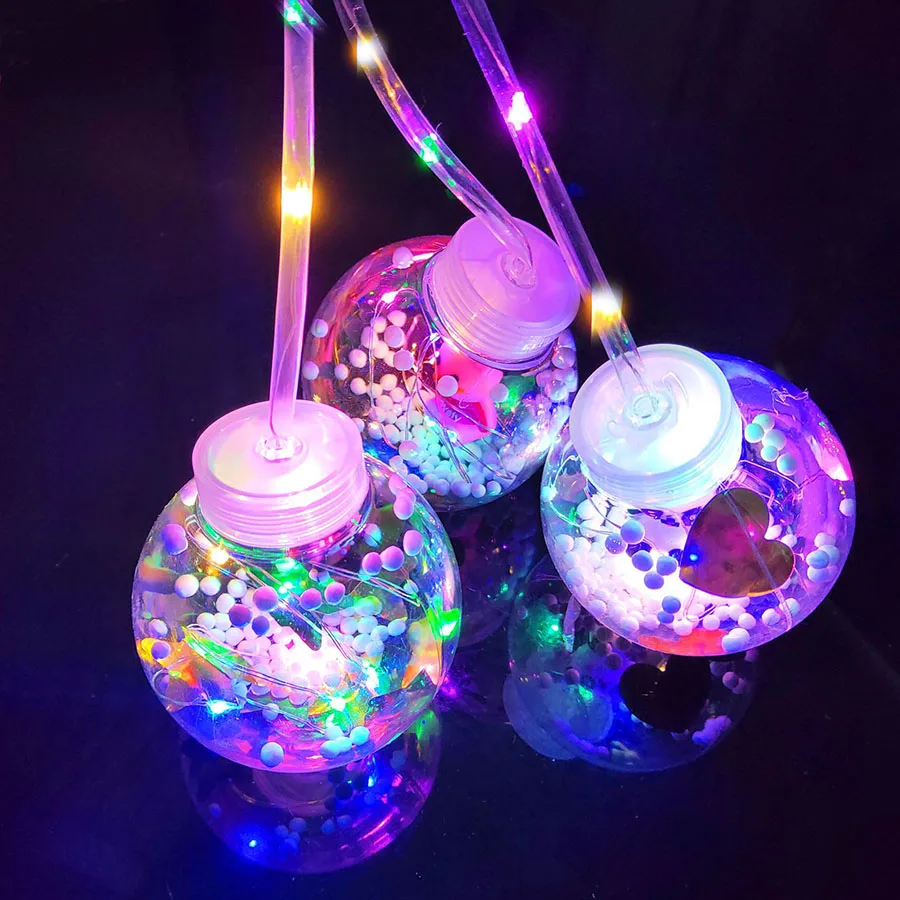 New Novelty Three-speed Handle Colorful Flashing LED Light Luminous Toys for Children Portable Wave Ball Soft Lantern Toy Kids