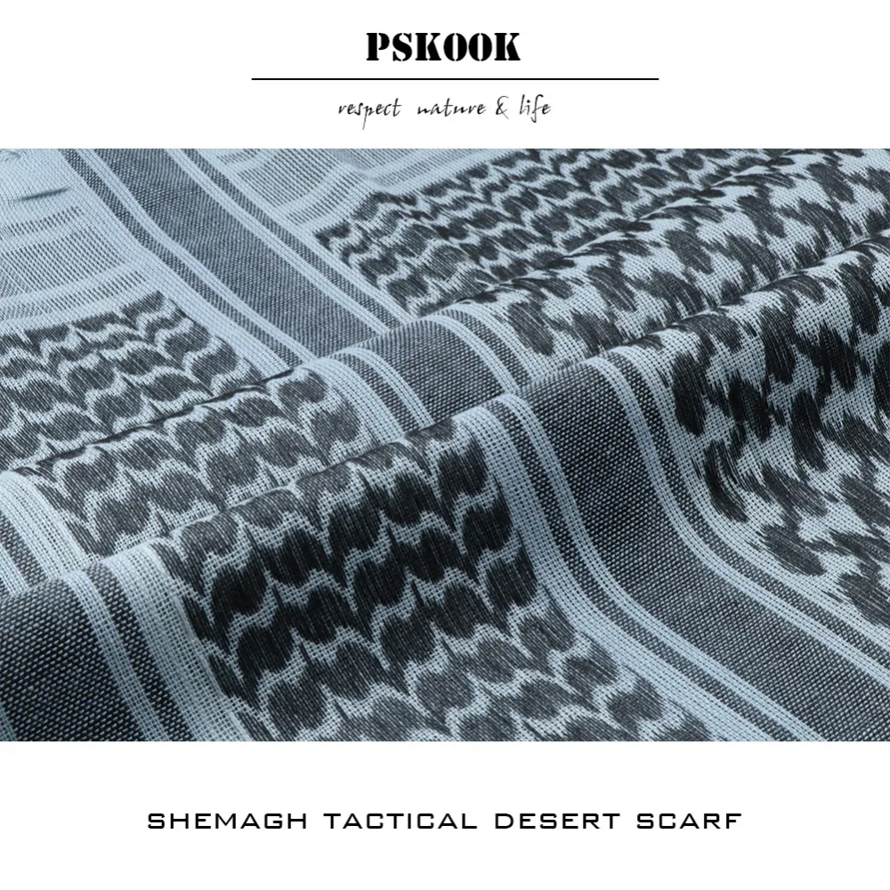 PSKOOK 100% хлопок Shemagh тактическая Женская Арабская накидка Tessel 110x110 см оптовая