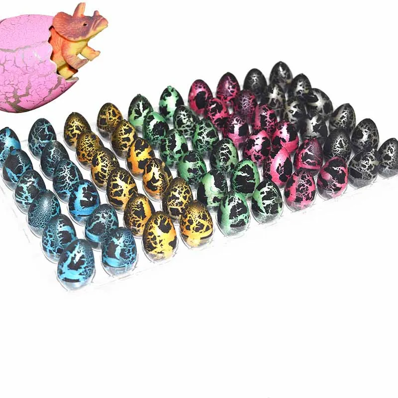 

10 unids/lote huevos de dinosaurio figura de accion anadir agua grietas crecer creciendo huevo creciente ninos juguete de la edu