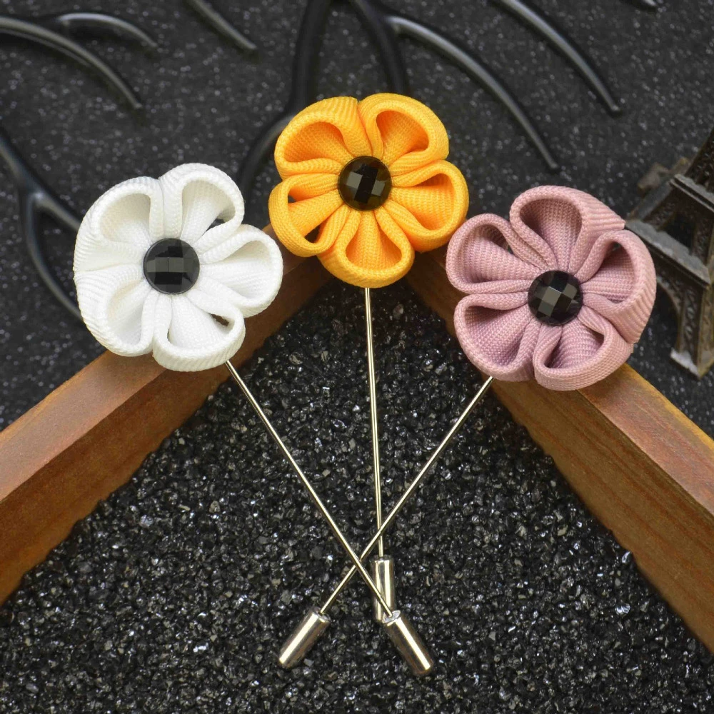 ブランドのメンズブローチピン生地黒 白の弓ラペルピン男性のためのファッションの男性のジュエリーラペルピンブローチ Brooches Aliexpress