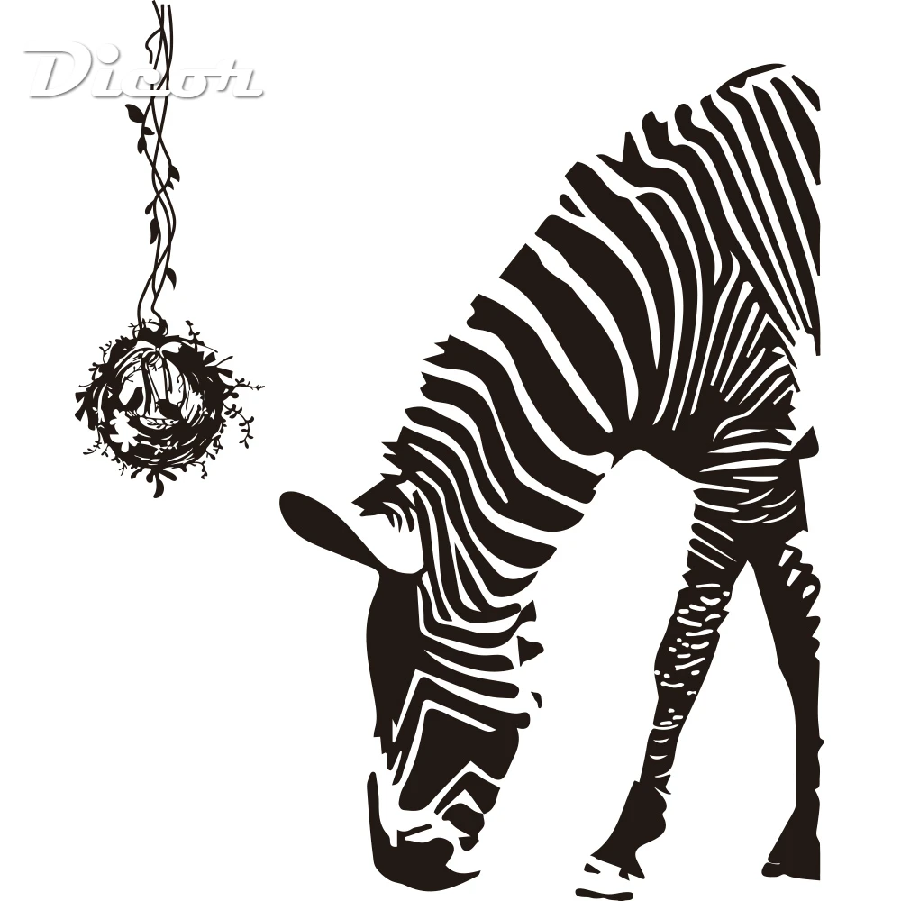 

Solid Color Black Wall Stickers Zebra Flower Modern Art Wall Decal For Home Decor Fashion Wallpaper 2019 New
