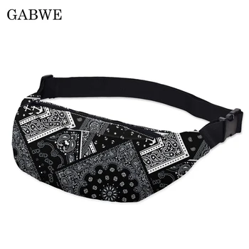 

GABWE New Colorful Waist Bag For Men Fanny Packs Style Belt Bag Maple Leaf Women Waist Pack Travelling Mobile Phone Bags