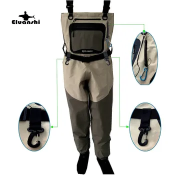 Light-Weight Feather Fly accessories set Waders for men Additional Stream fishing rod carbon chest breathable overalls boots