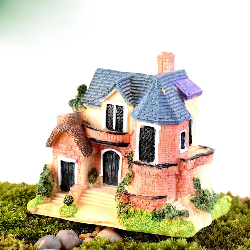 

Handmade Moss Large Chinese Garden Luxury Villa Miniature Landscape Dollhouse Model DIY 5cm House Decoration Children Toys