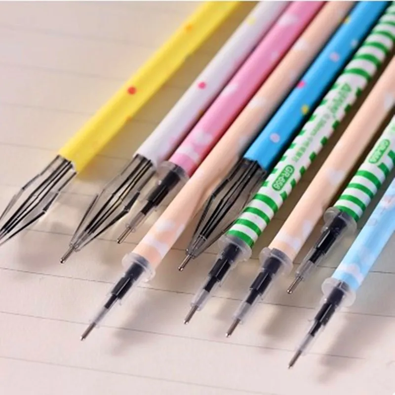 

20pcs/box cartoon 0.5mm gel pen refills blue black 0.5mm red ink 0.38mm office & school stationery Korean Kawaii Cute Smooth