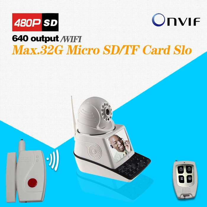 

Wireless Video Call IP Camera Kit with Door Magnetic Door Alarm Super High Voice Quality Voip Phone CK-320