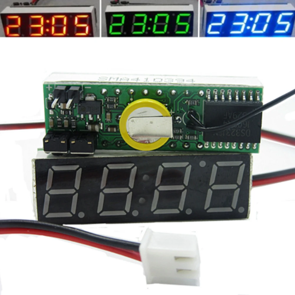 3-in-1 car digital tube LED voltmeter thermometer time car watch clock electronic clock DC3.8-30V car electronic clock car inter 3-in-1 car digital tube LED voltmeter thermometer time car watch clock electronic clock DC3.8-30V car electronic clock car inter