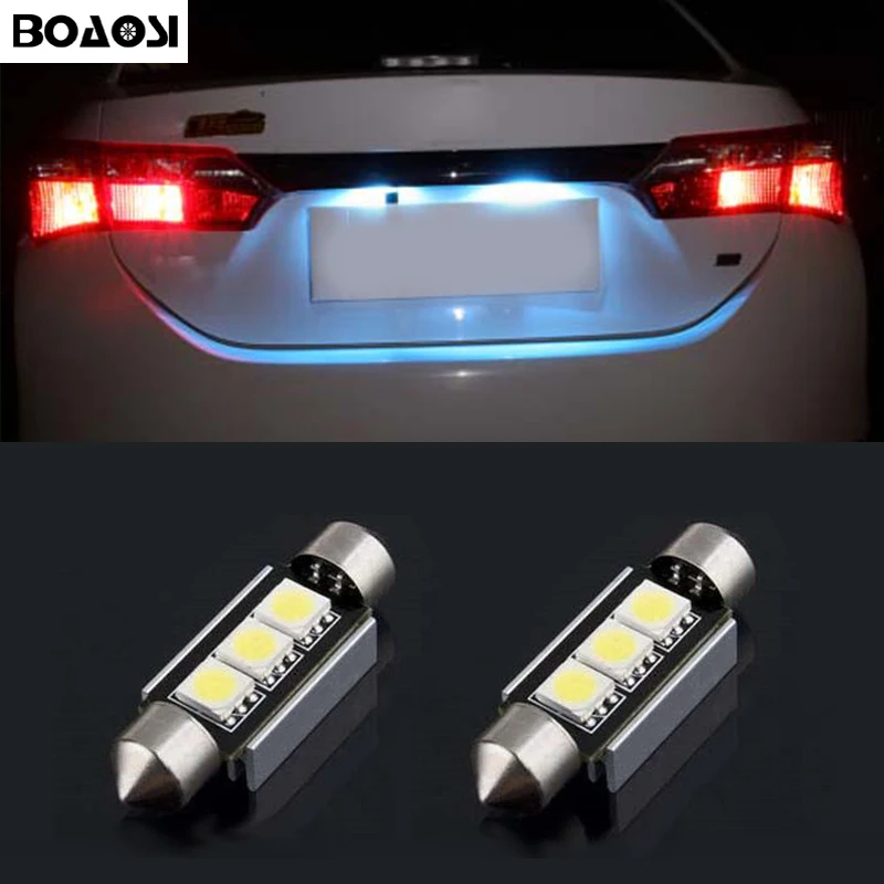 

2x Car Led Error Free 36mm C5W 5050SMD Lamp 12V License Number Plate Light For AUDI A4 A2 A3 8L 8P B5 B6 A6 4B A8 D2 TT Q7 4F