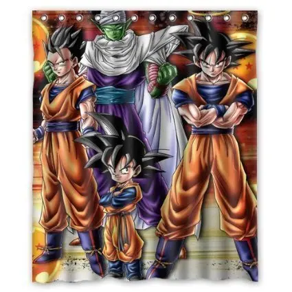 

christmas decorations for home Dragon Ball Z 160x180cm Fabric bathroom accessories Shower Curtain