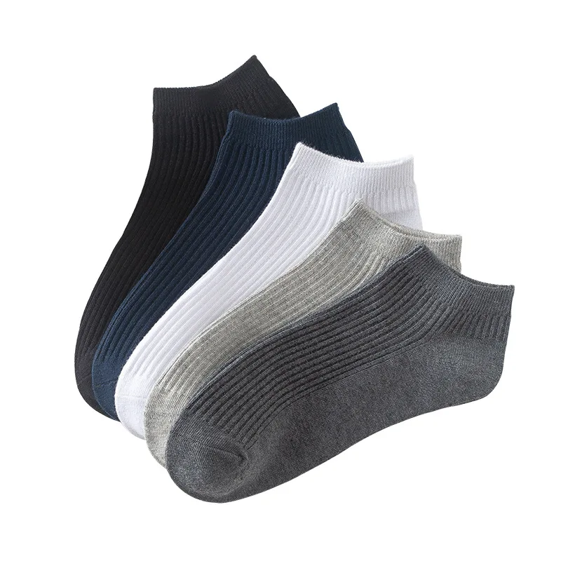 

Socks men spring and summer cotton new double needle solid color boat socks wholesale cotton wild breathable socks fashions