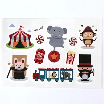 

New Water Proof Kawaii Stickers Temporary Tattoo Stickers Cartoon Coloful Fake Tattoo 30Pcs