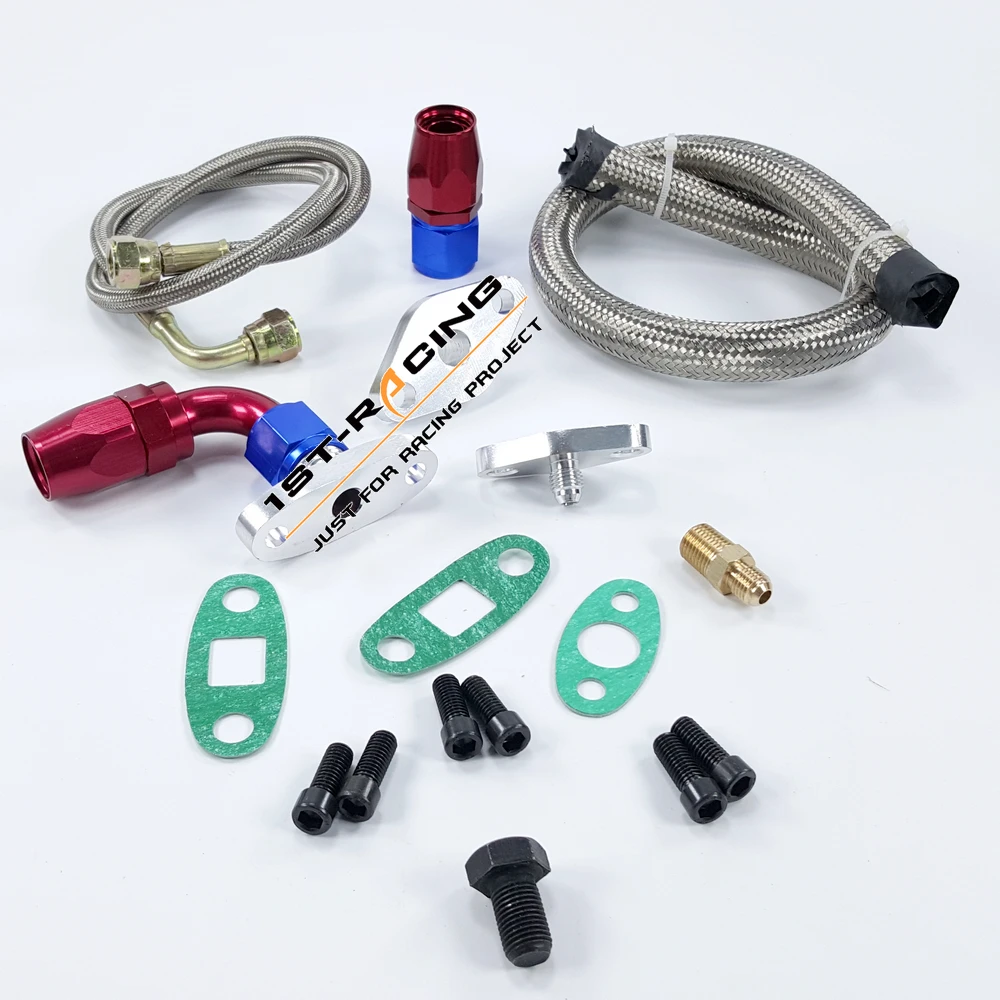 Подача масла Retrun Line + фитинг Комплект болтов для Toyota Supra 1JZGTE 2JZGTE 1JZ/2JZ Single Turbo|kit
