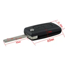 LARATH 2/3 Buttons Remote Flip Folding Key Shell For Peugeot 307 408 308 For Citroen Uncut Blade Replacement Fob Case NO logo