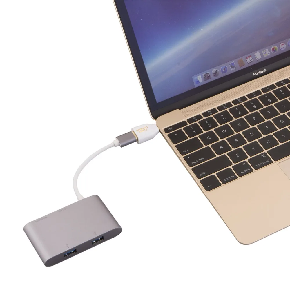 Кабель USB C концентратор Тип к TF/Micro SD и MMC кардридер + 2 3 0 адаптер серый/золотой| |
