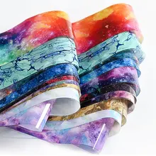 HNUIX 10 цветов, переводная бумага для дизайна ногтей, горячая распродажа, Радужное небо, японский стиль, фольга для ногтей, наклейка для лака для ногтей