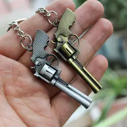 Мода автомобиль Revolver брелок пистолет брелок пушки брелок Chaveiro ювелирные сувениры подарок для мужчин мальчика