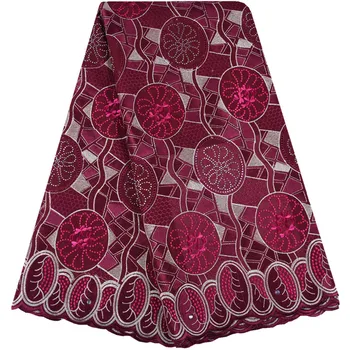 

African Cotton Swiss Voile Lace Fabric High Quality Swiss Voile Lace In Switzerland African Lace Fabric With Rhinestones 1536