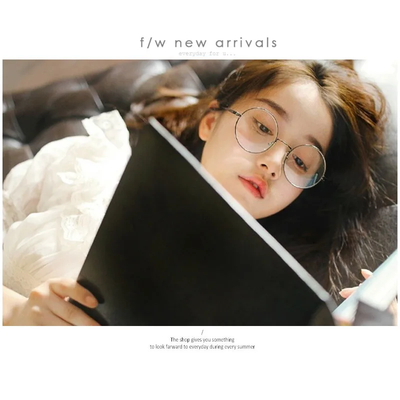 

unisex Korean version retro metal circular frame fashion frame glasses preppy chic