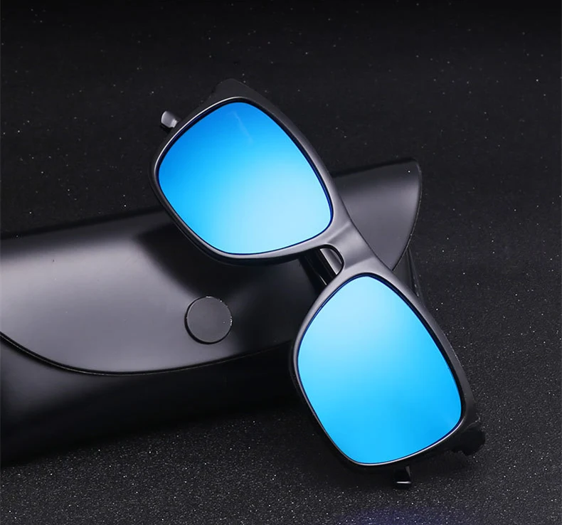 New polarized men's sunglasses UV400 coated glasses square elastic frame ladies sunglasses fashion brand driving sunglasses (5)