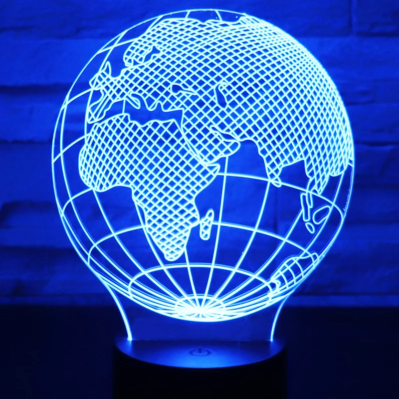 

3D LED Night Light European Map with 7 Colors Light for Home Decoration Lamp Amazing Visualization Optical Illusion Awesome