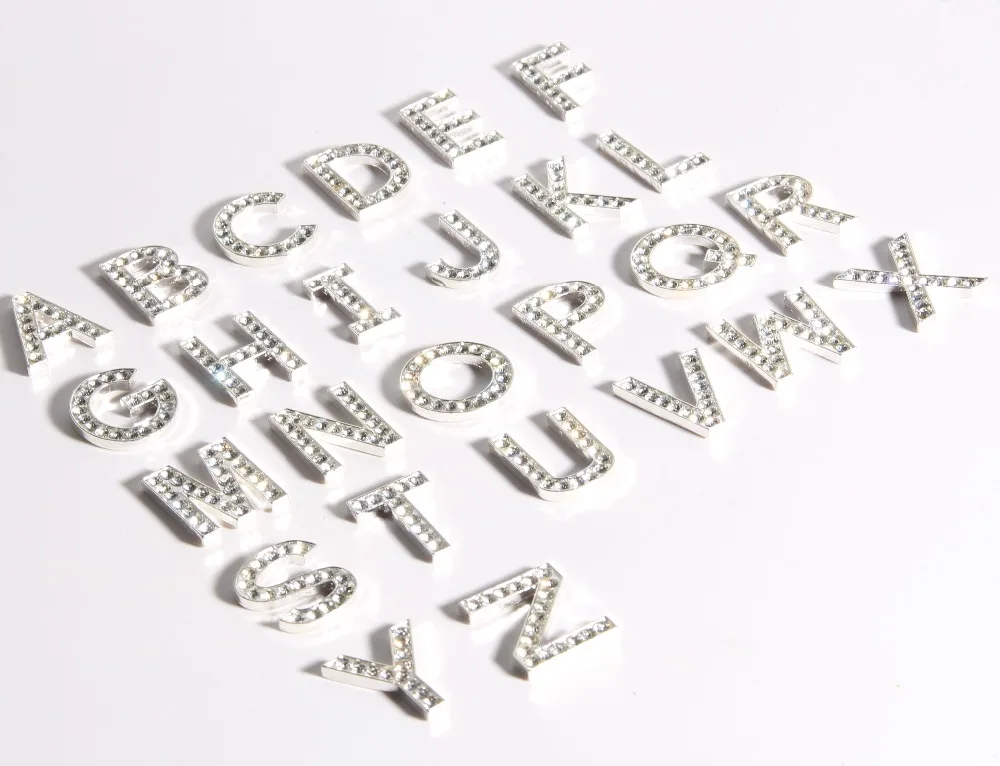 

Free shipping 23mm flatback alphabet letter rhinestone button for DIY 104PCS/LOT(BTN-5463)